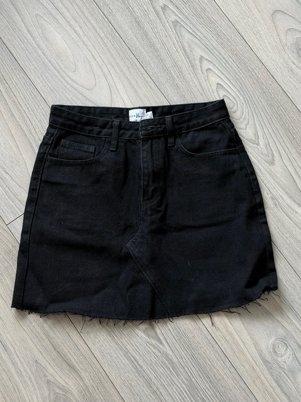 Princess Polly Black Denim Skirt